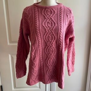 💓Aran Crafts Ireland blush wool sweater